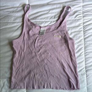 Pink Crop Cut Out Tank Top